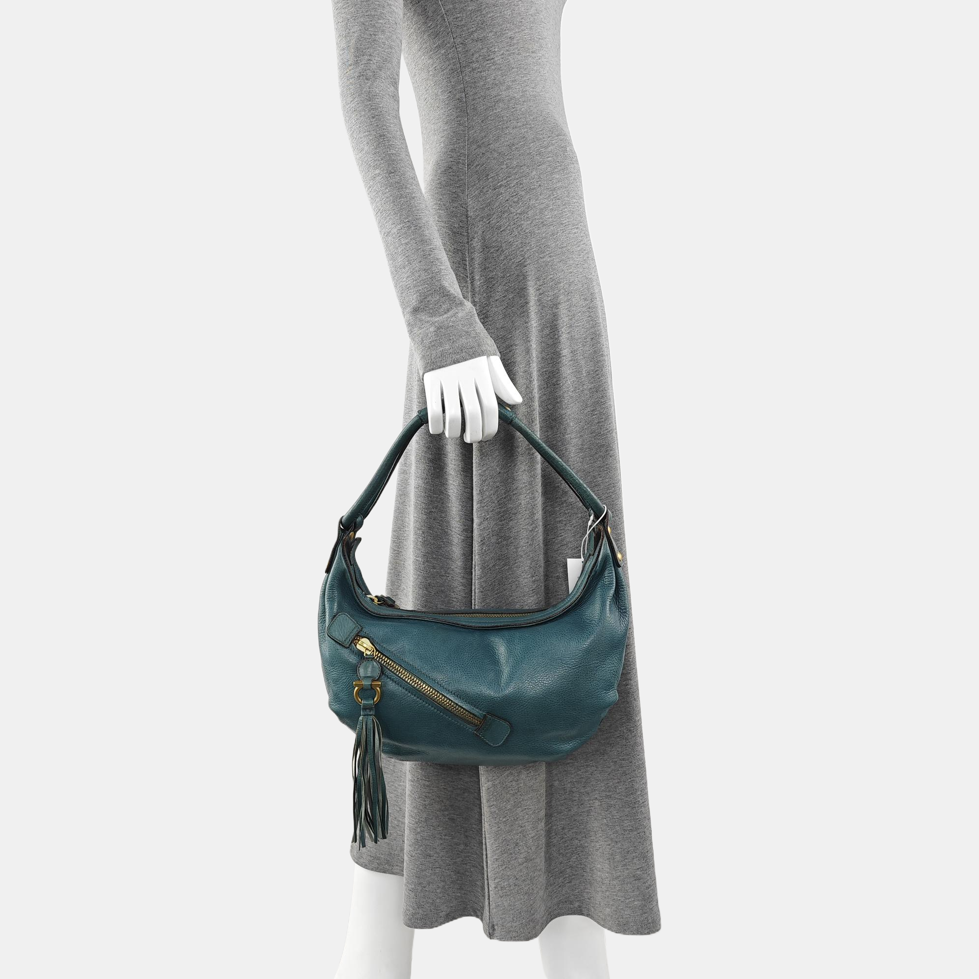 Calfskin Top Handle Bag Green