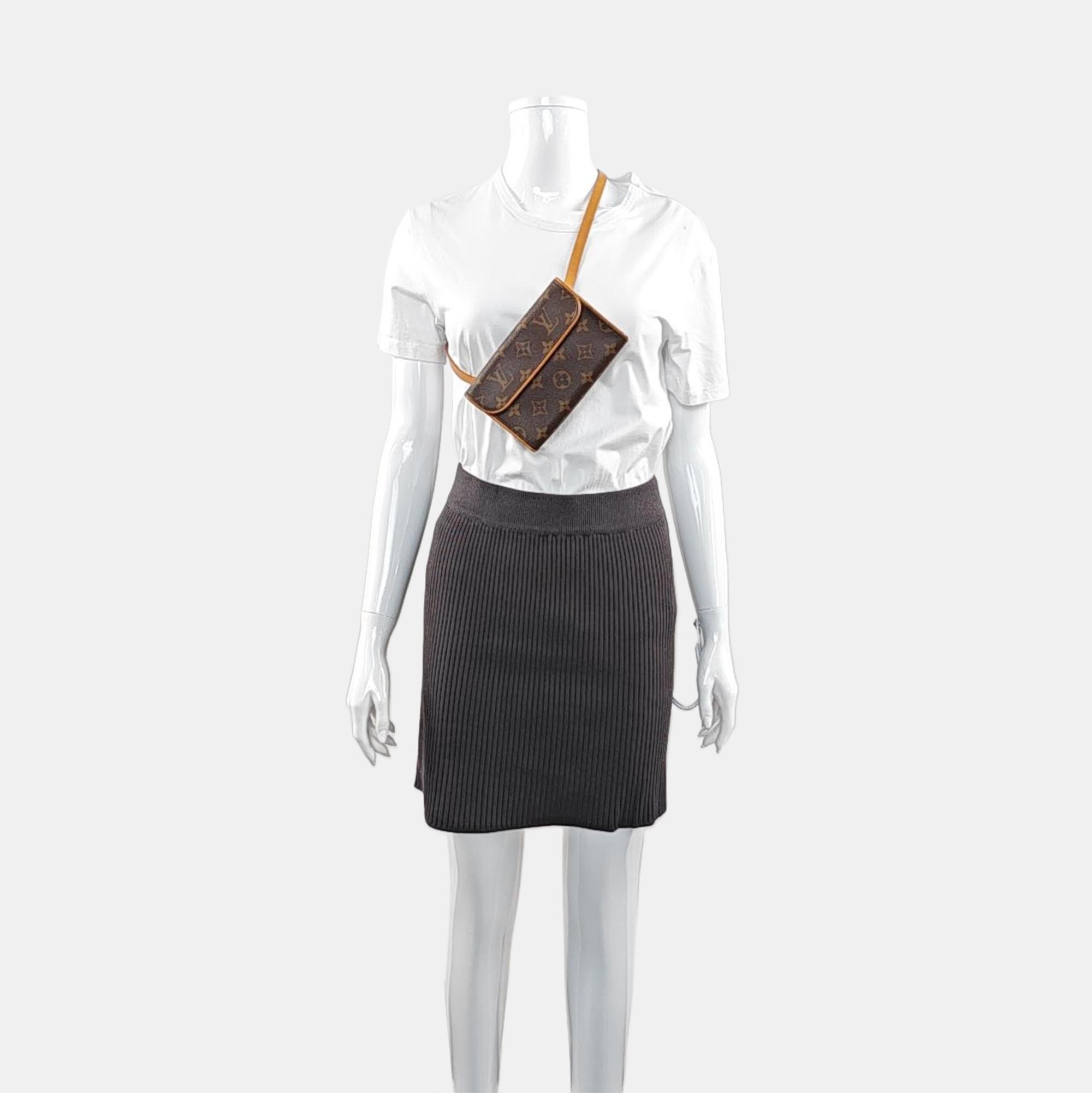 FLORENTINE Monogram Coated Canvas Brown
