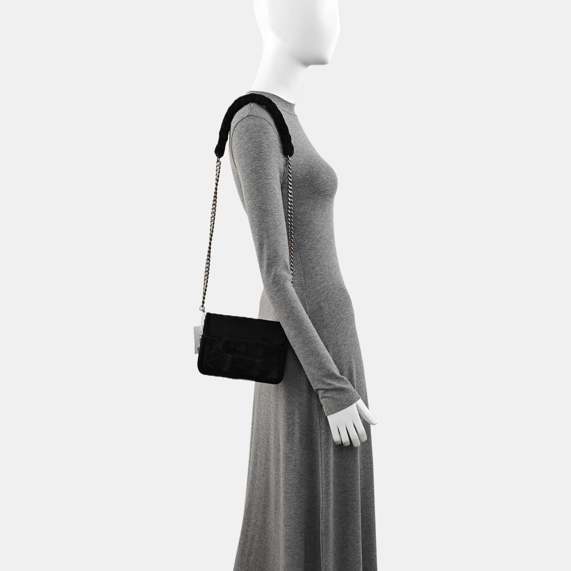 Fabric Shoulder Bag Black