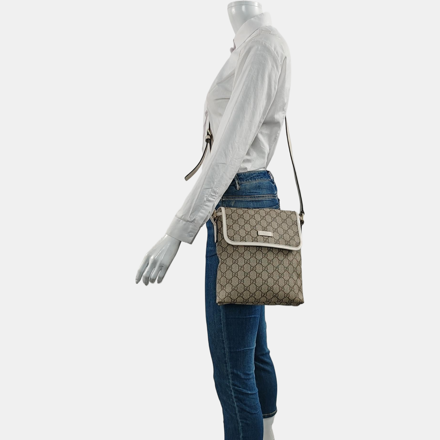 Ligne Shima Monogram Coated Canvas Beige