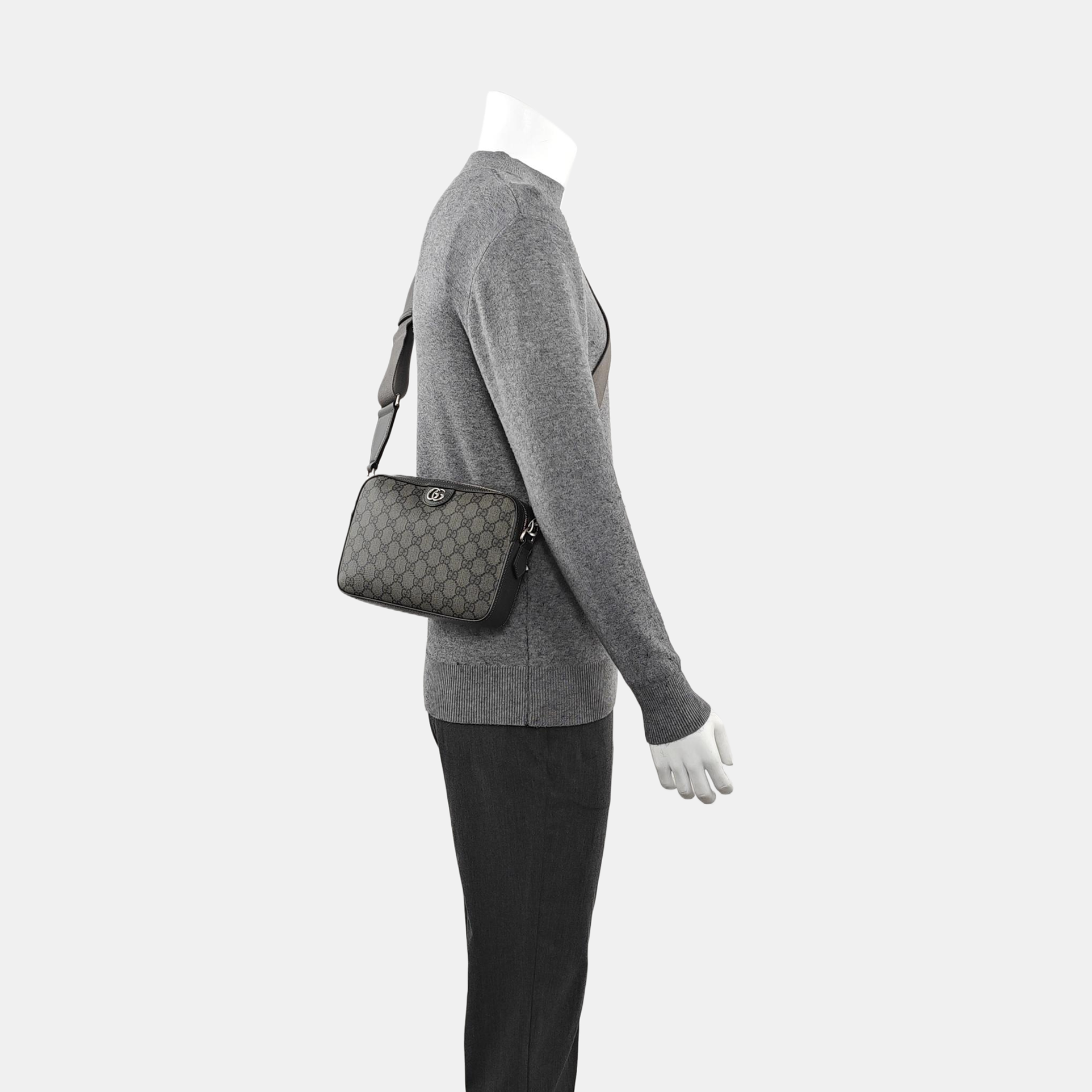 Ophidia Monogram Coated Canvas Gray