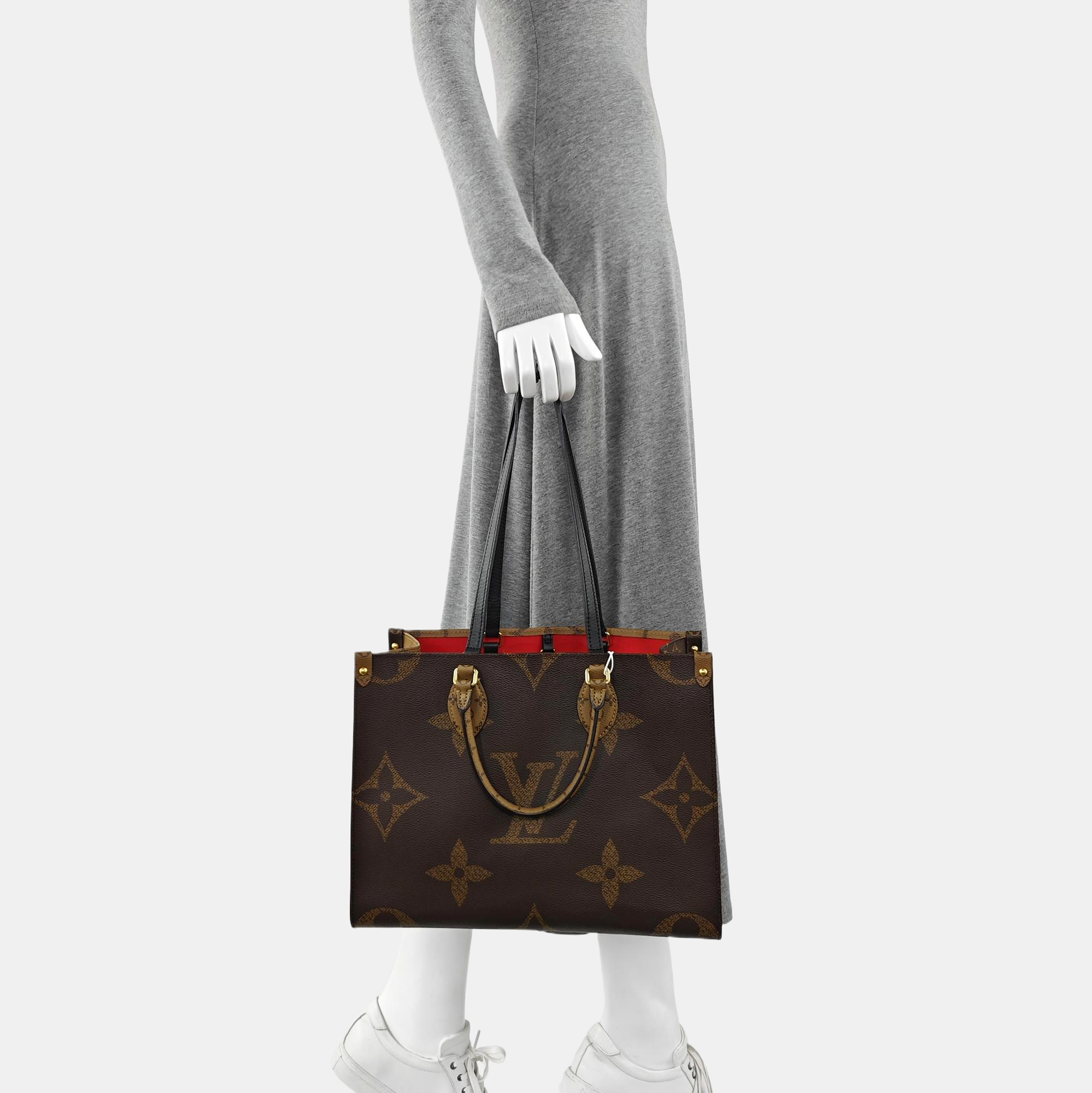 ONTHEGO MM Monogram Coated Canvas Brown