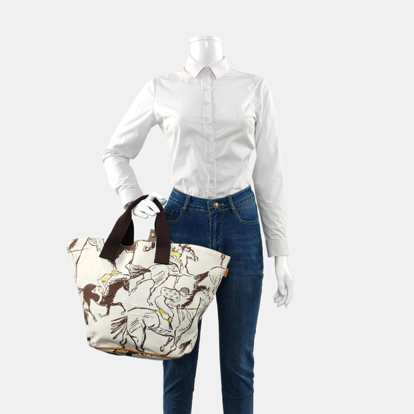 Panier De Plage Canvas White