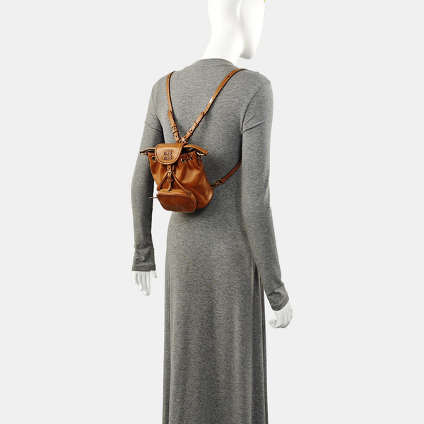 Calfskin Backpack Mini Brown