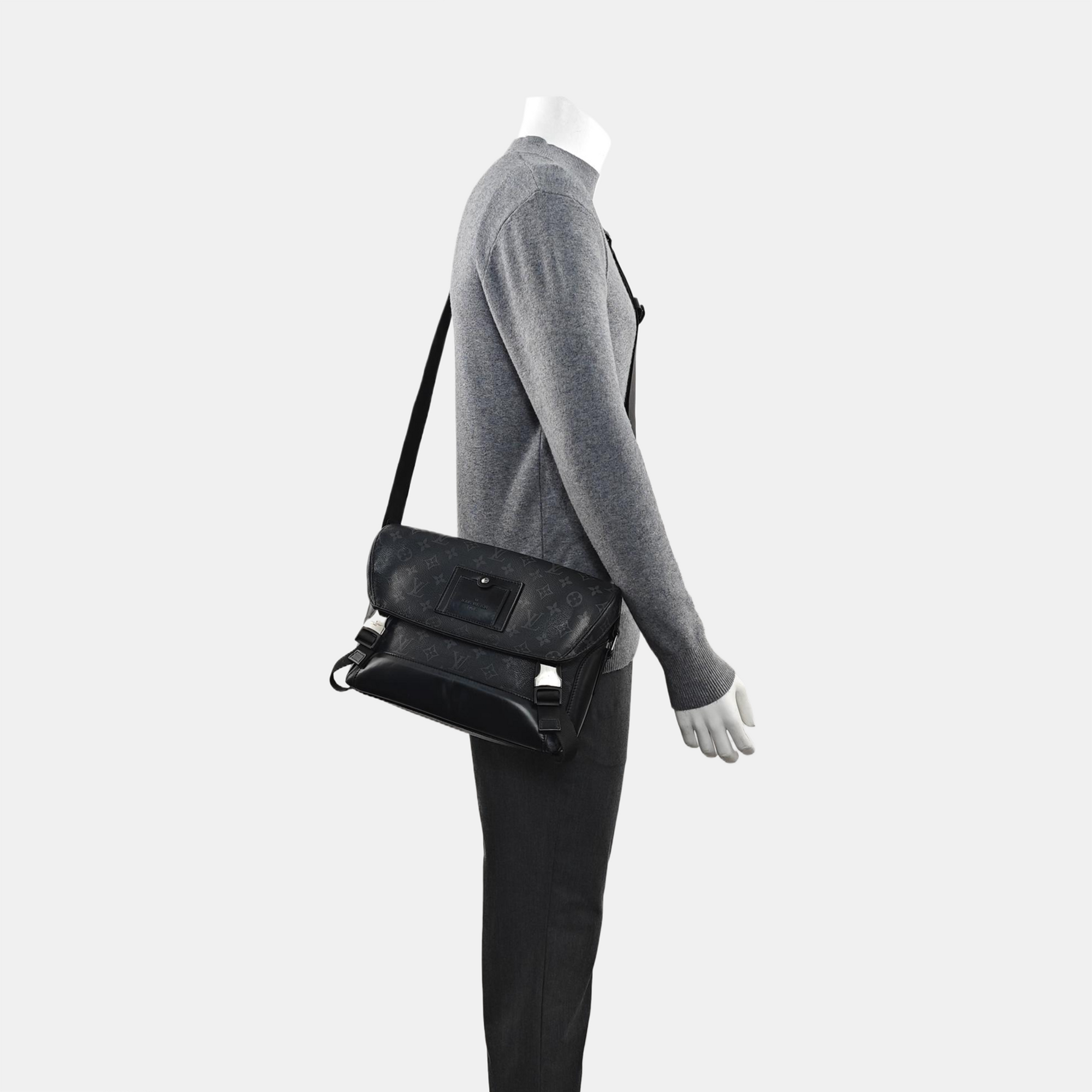 VOYAGER PM Monogram Coated Canvas Black