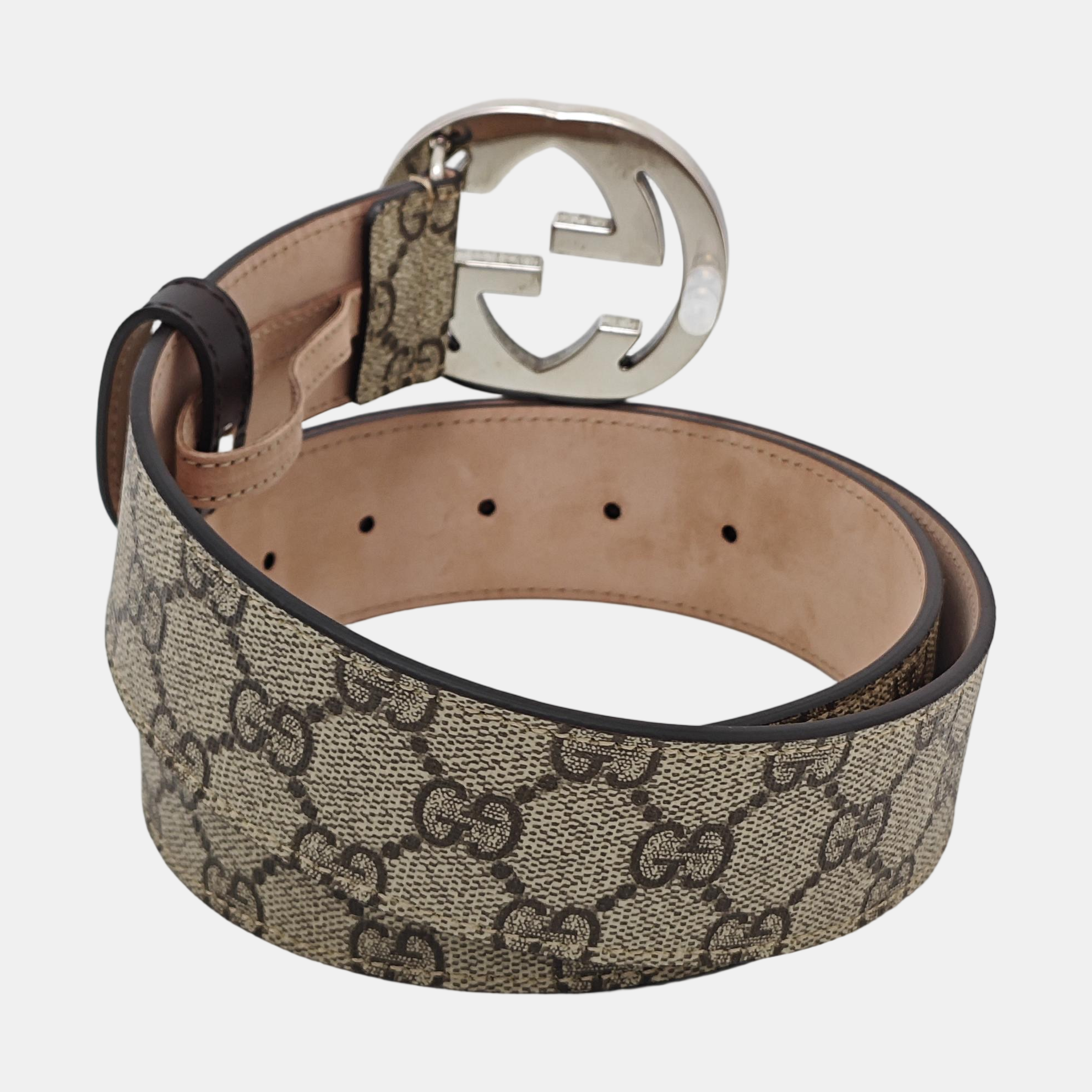 Leather Belt Beige