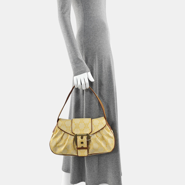 Canvas Top Handle Bag Yellow