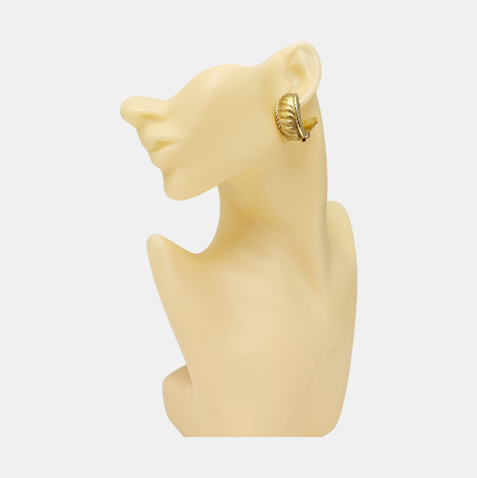Metal Gold Clip On Earrings