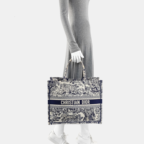 Book Tote Large Canvas Beige