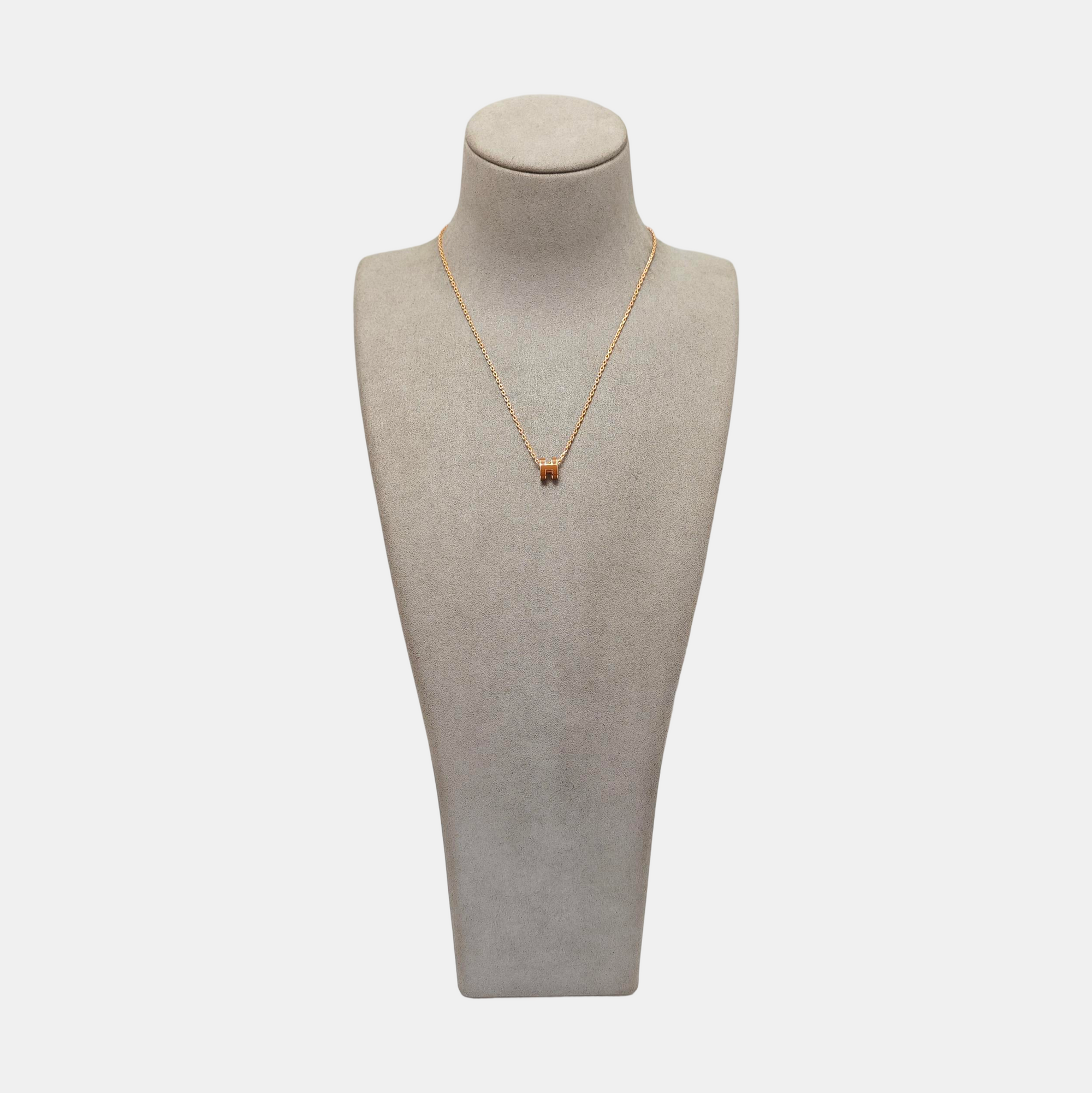 Pop H Metal Rose Gold Necklace