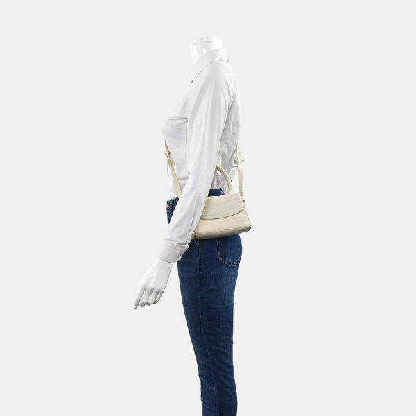 Leather Shoulder Bag Mini White