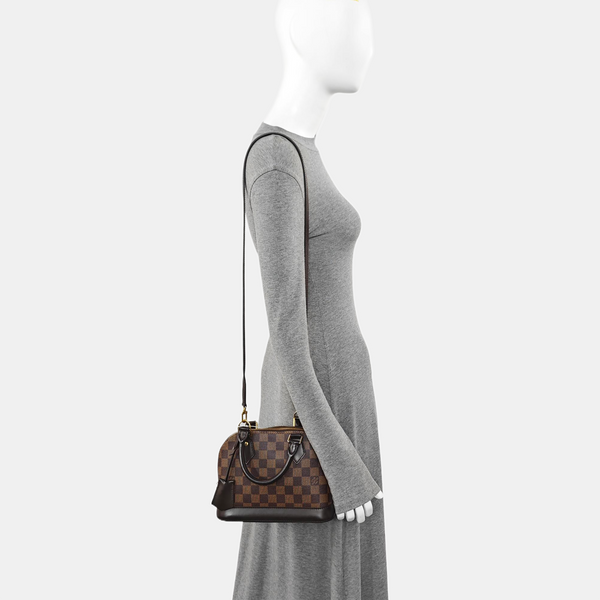ALMA BB Damier Ebene Coated Canvas Brown