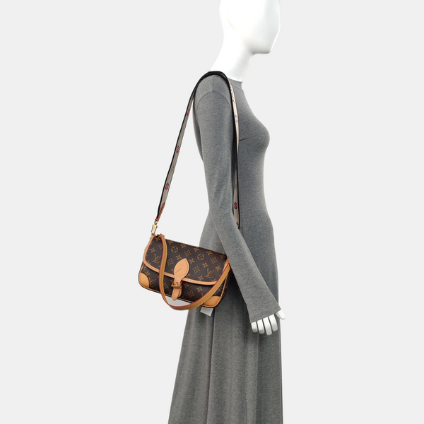 DIANE Monogram Coated Canvas Brown