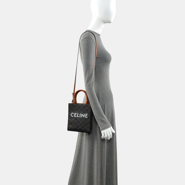 CABAS CELINE Mini Coated Canvas Brown