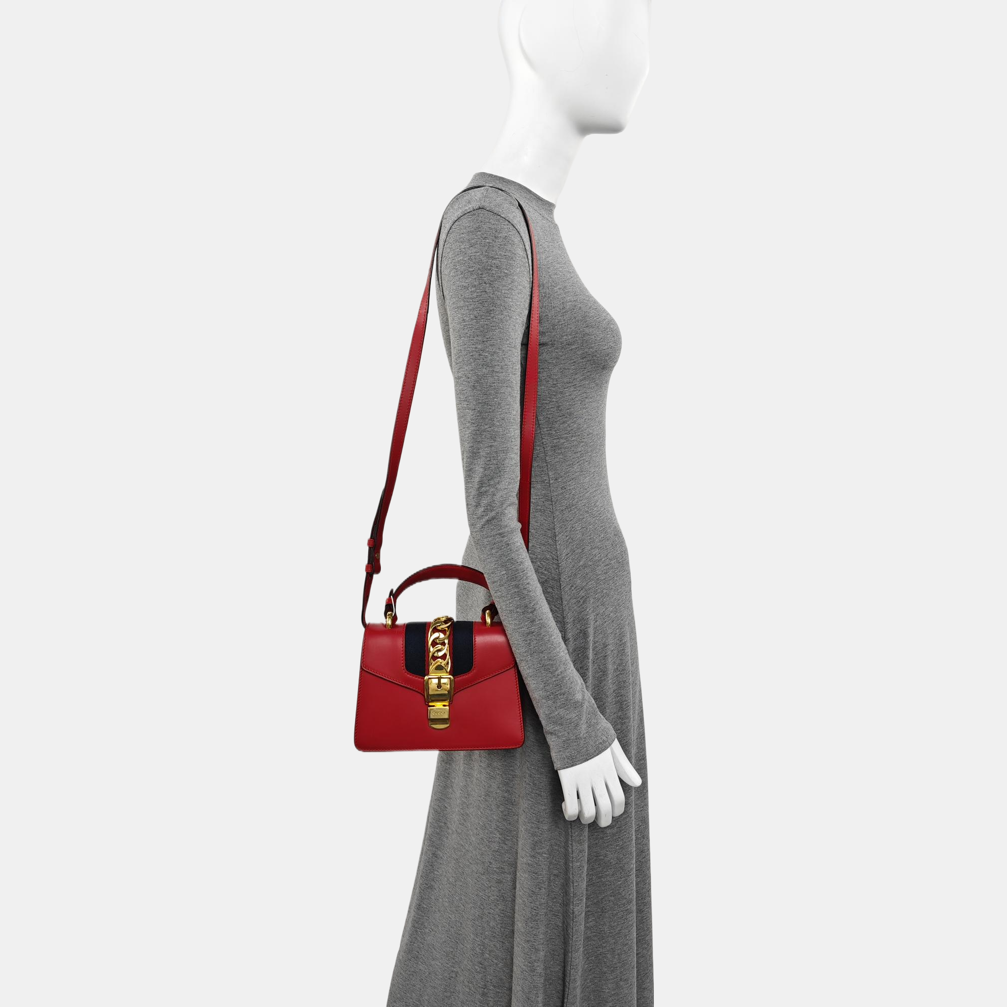 Sylvie Mini Calfskin Red