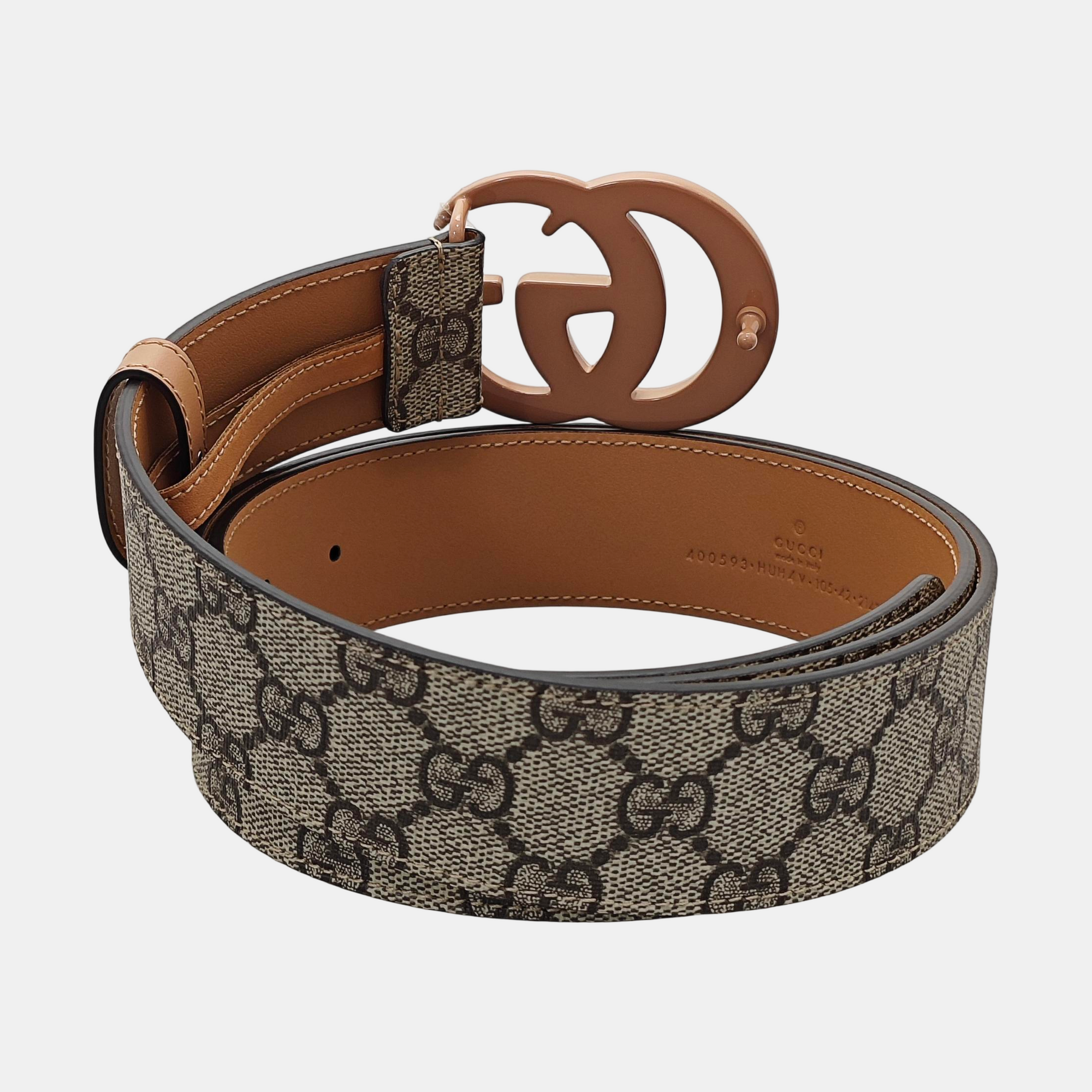 Coated Canvas Belt Beige