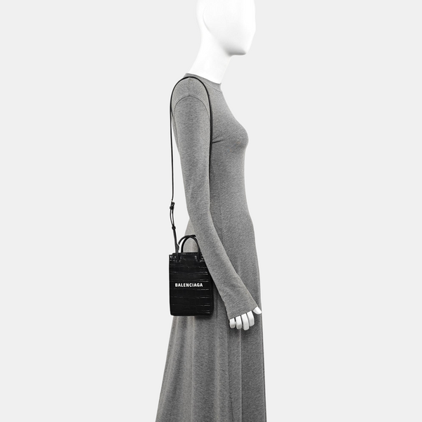 Shopping Bag Calfskin Black