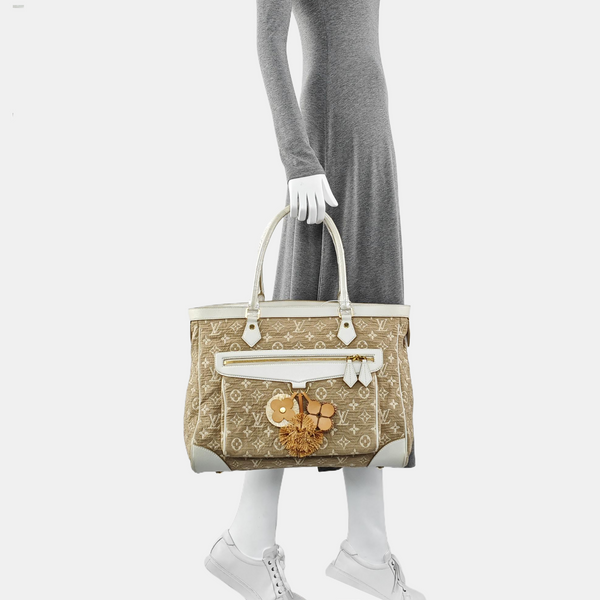 SABBIA BESACE GM Monogram Canvas Beige