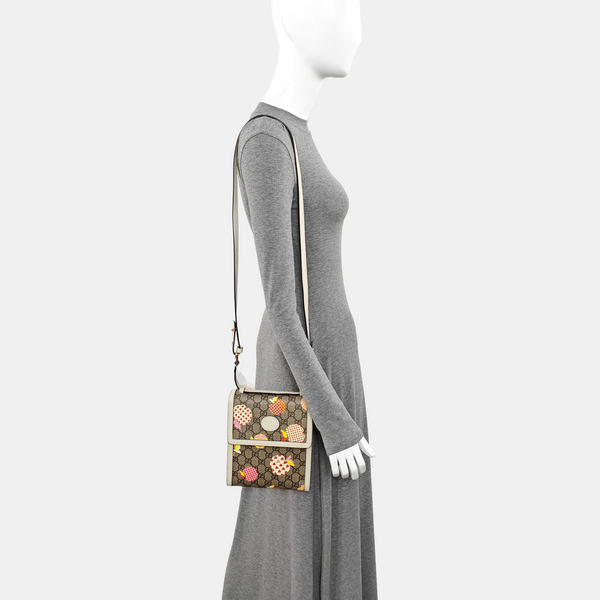 Monogram Coated Canvas Shoulder Bag Beige