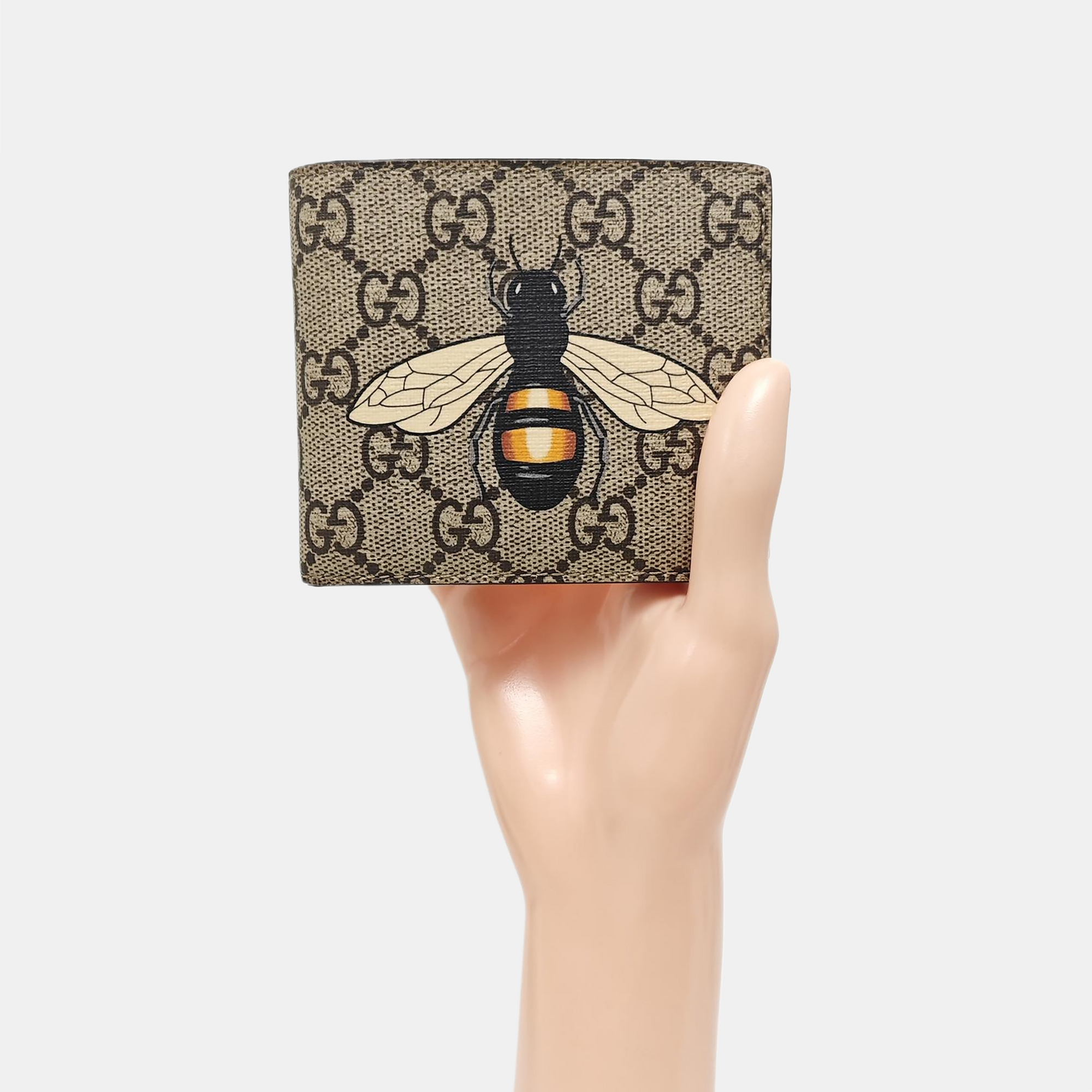 GG Supreme Monogram Coated Canvas Brown Wallet