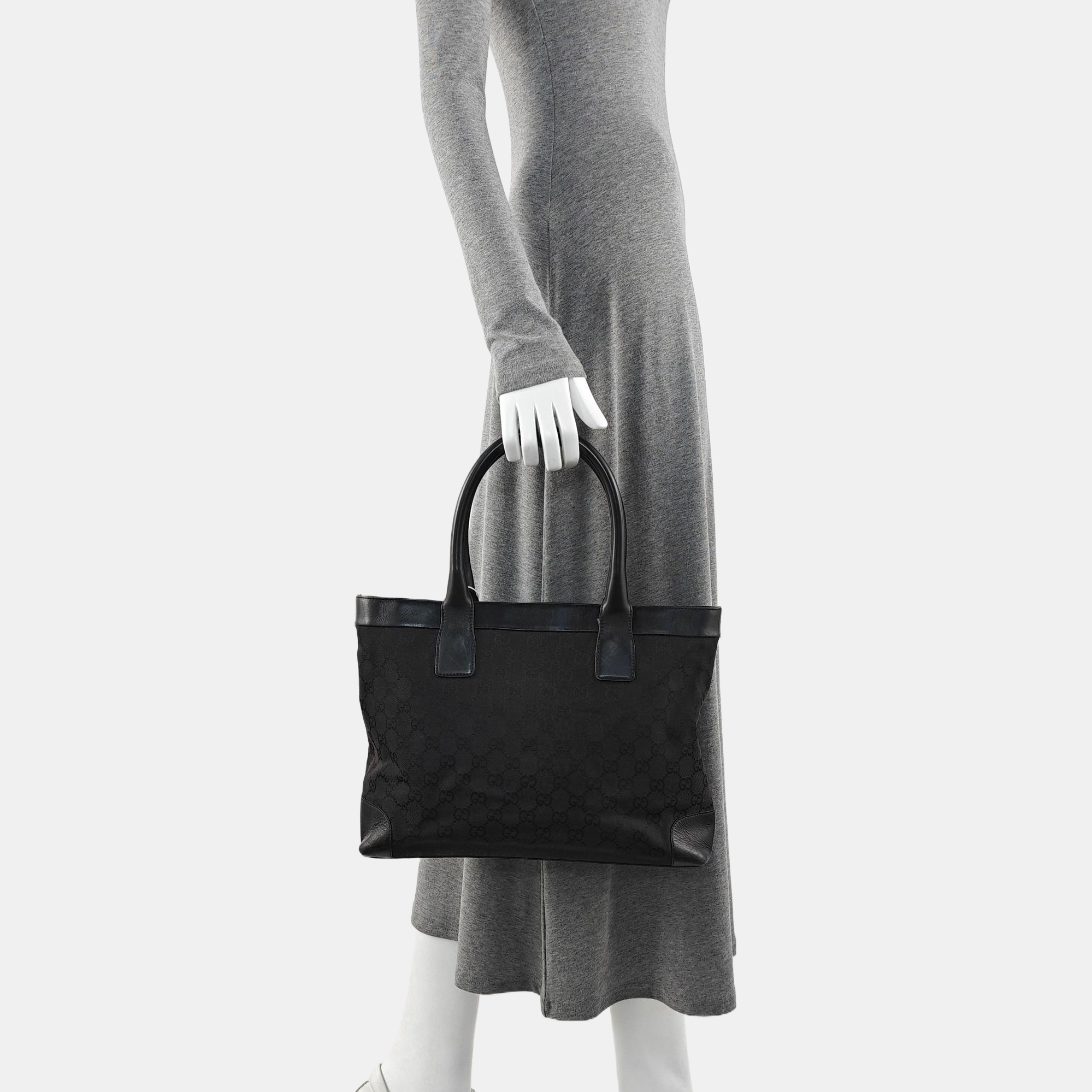 Monogram Canvas Tote Bag Black