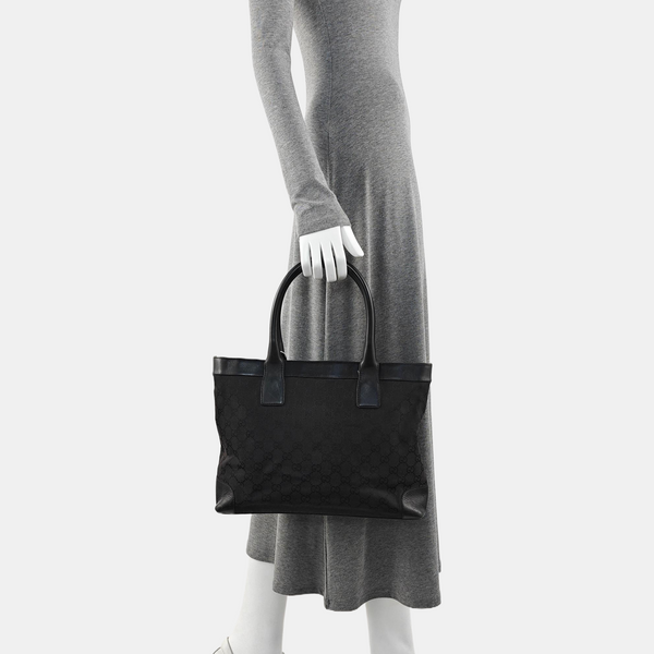 Monogram Canvas Tote Bag Black