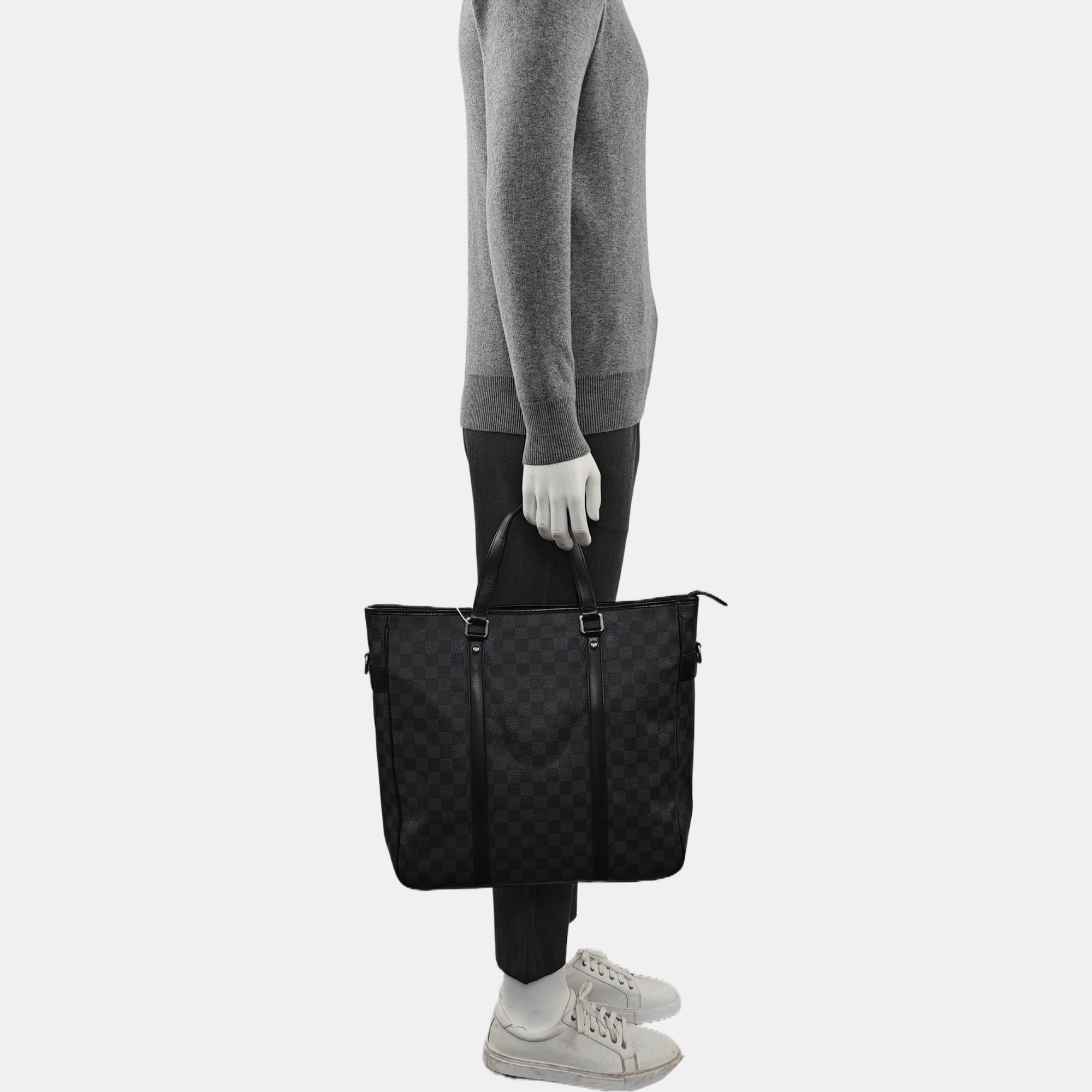 TADAO MM Damier Graphite Coated Canvas Gray