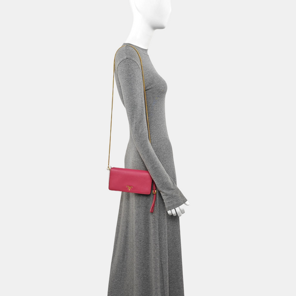 Calfskin Shoulder Bag Mini Red