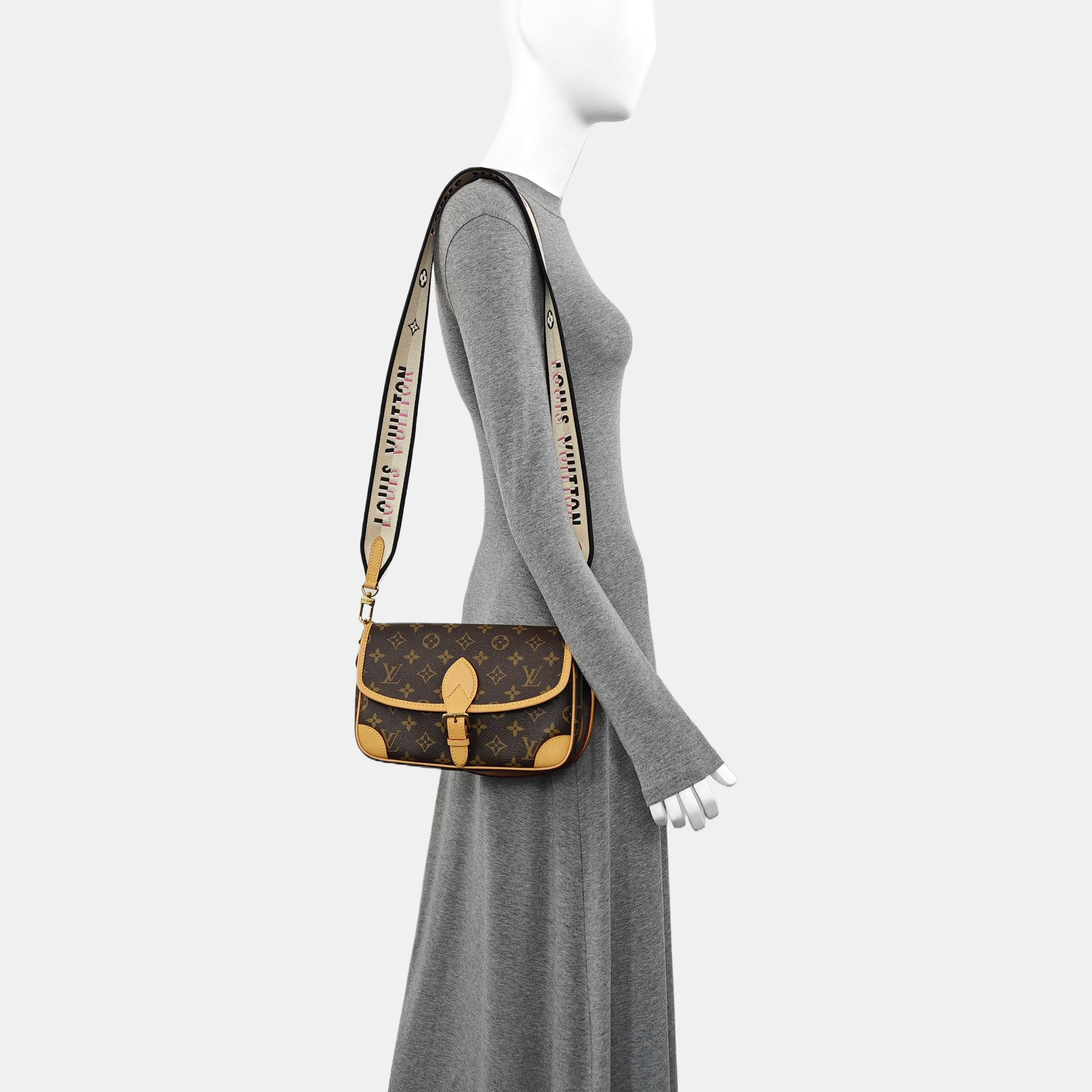 DIANE Monogram Coated Canvas Brown