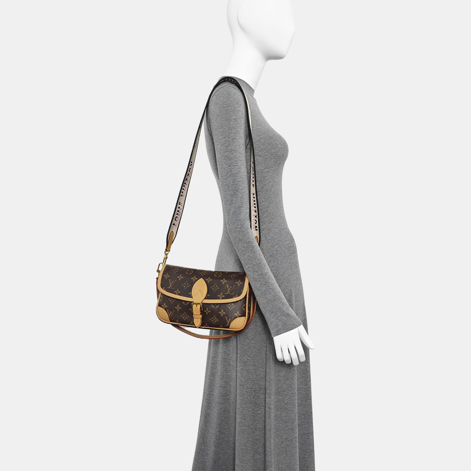 DIANE Monogram Coated Canvas Brown