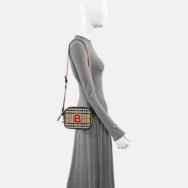 Nylon Shoulder Bag Beige