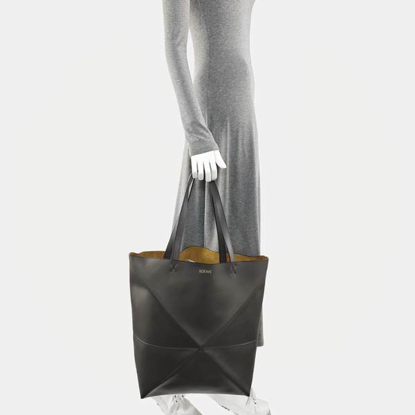 Puzzle Fold Large Calfskin Gray