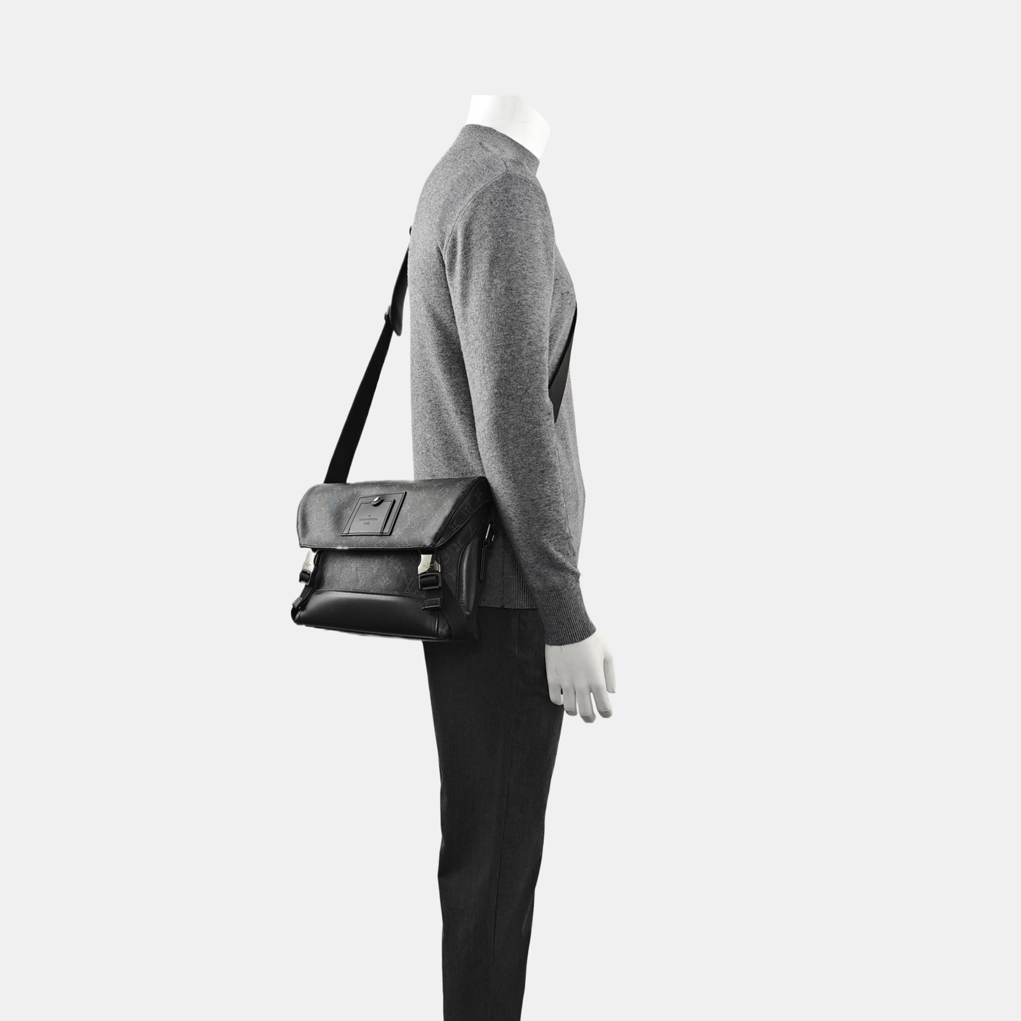 VOYAGER PM Monogram Coated Canvas Black