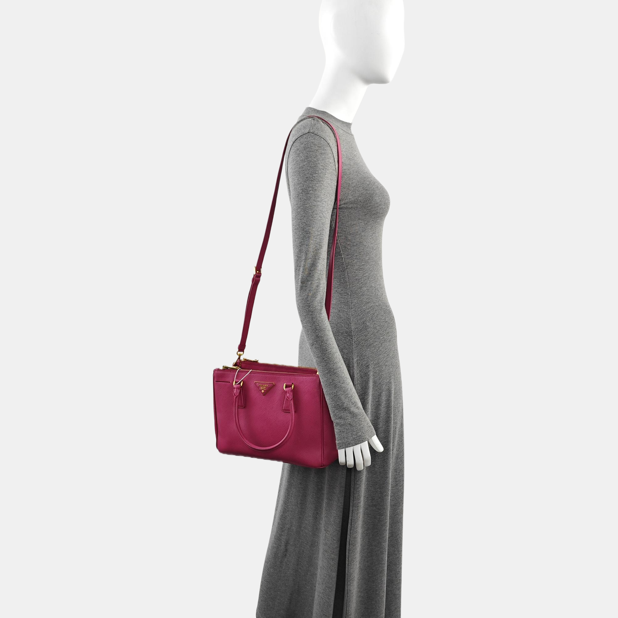 Galleria Medium Saffiano Calfskin Red
