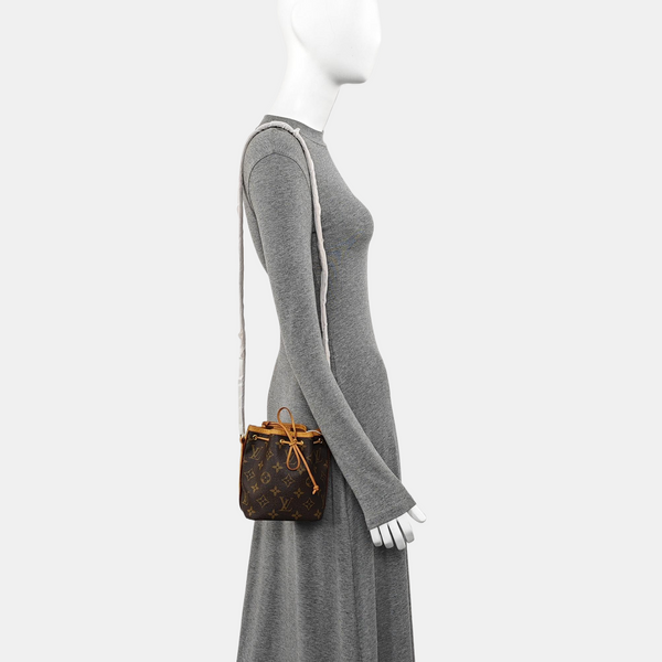 NÉONOÉ Nano Monogram Coated Canvas Brown