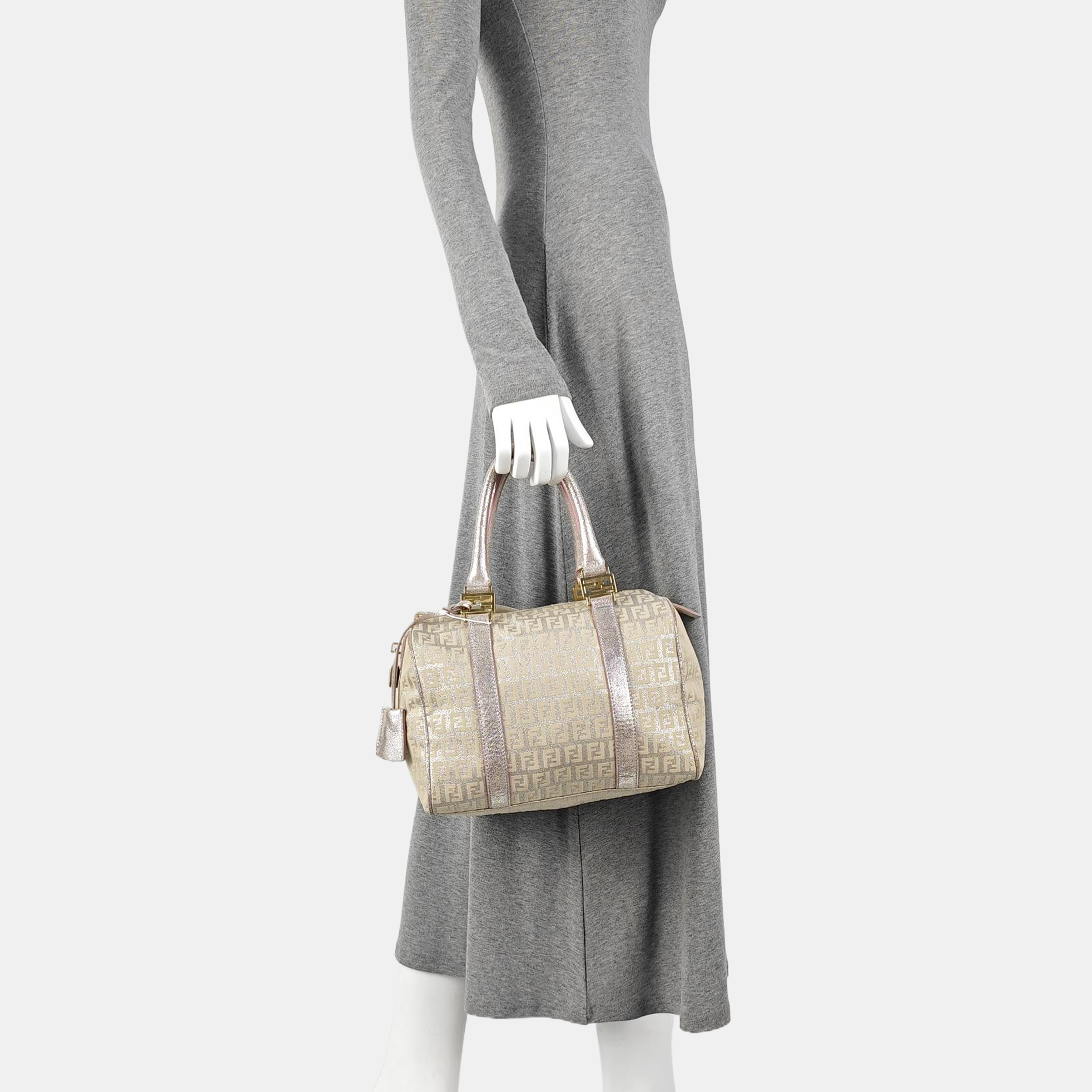 Canvas Top Handle Bag White