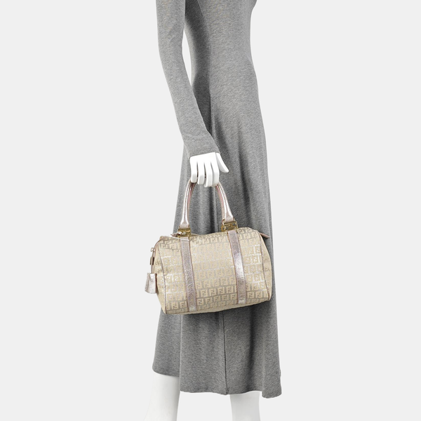 Canvas Top Handle Bag White