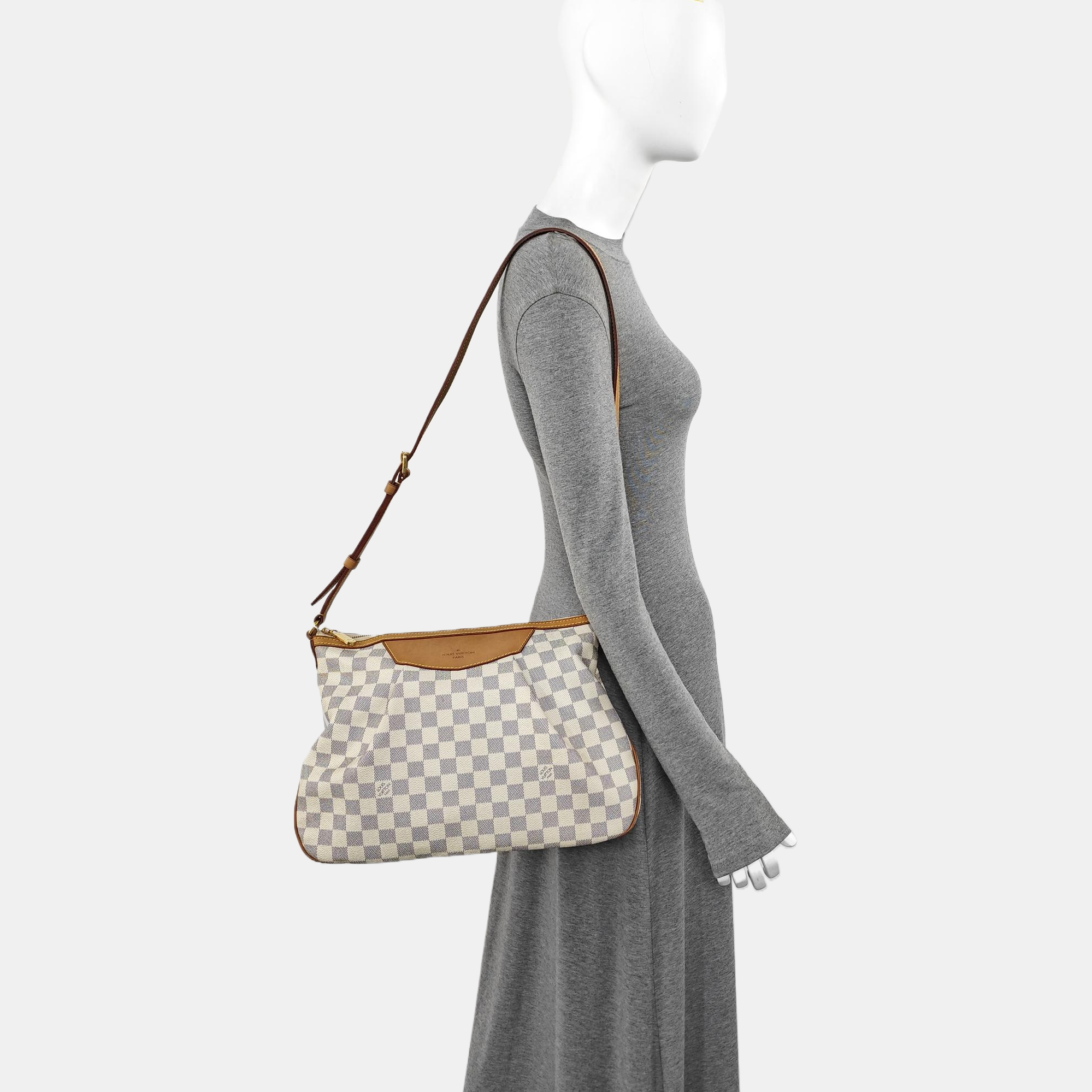 SIRACUSA MM Damier Azur Coated Canvas White