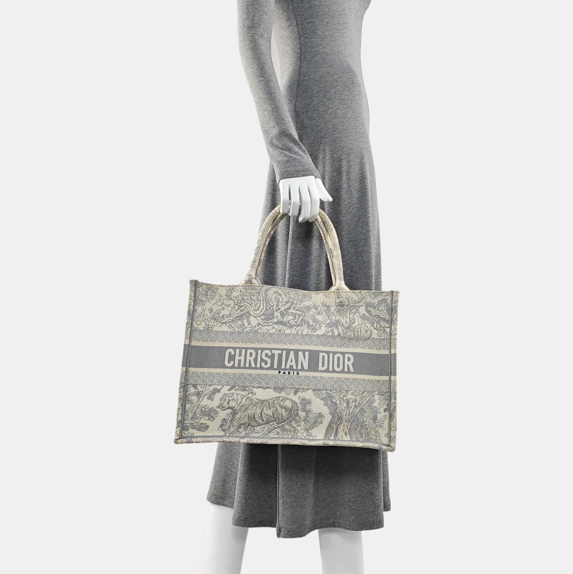 Book Tote Medium Canvas Gray