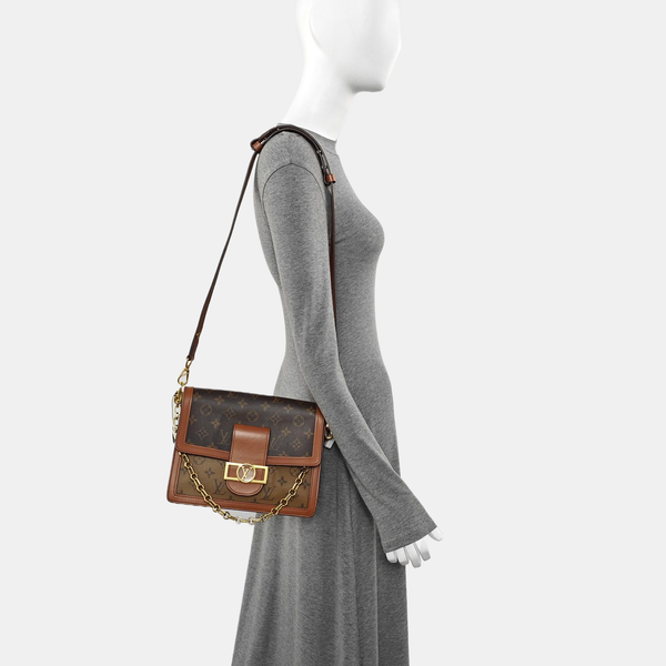 DAUPHINE MM Monogram Coated Canvas Brown