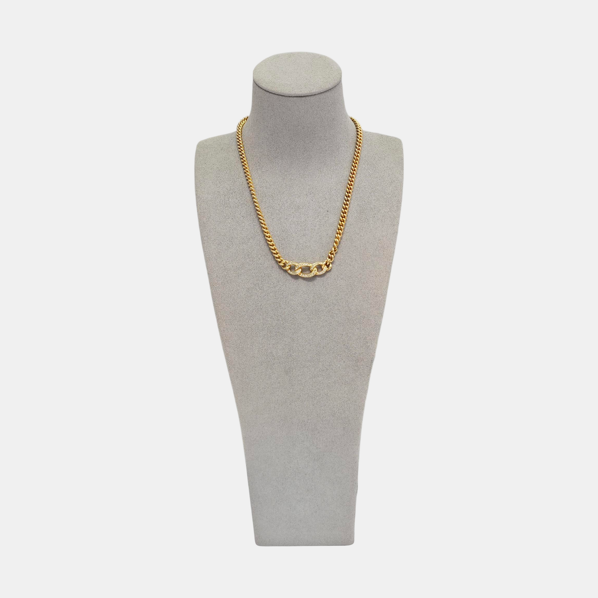 Twist Round Metal Gold Necklace
