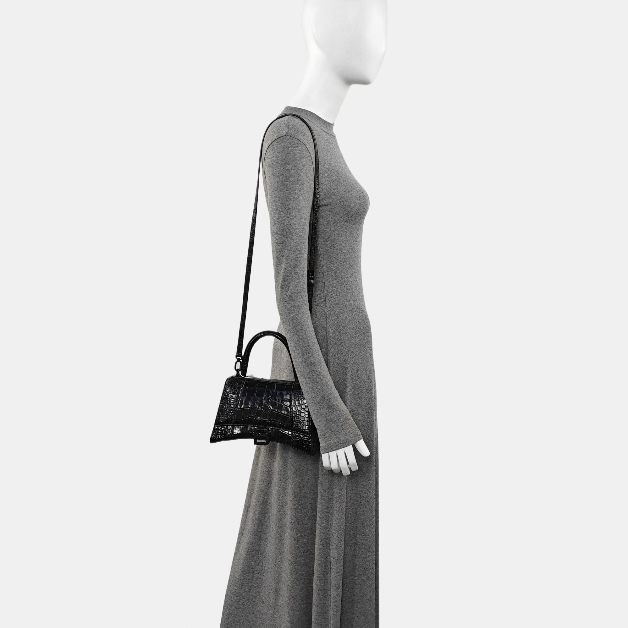Hourglass S Calfskin Black