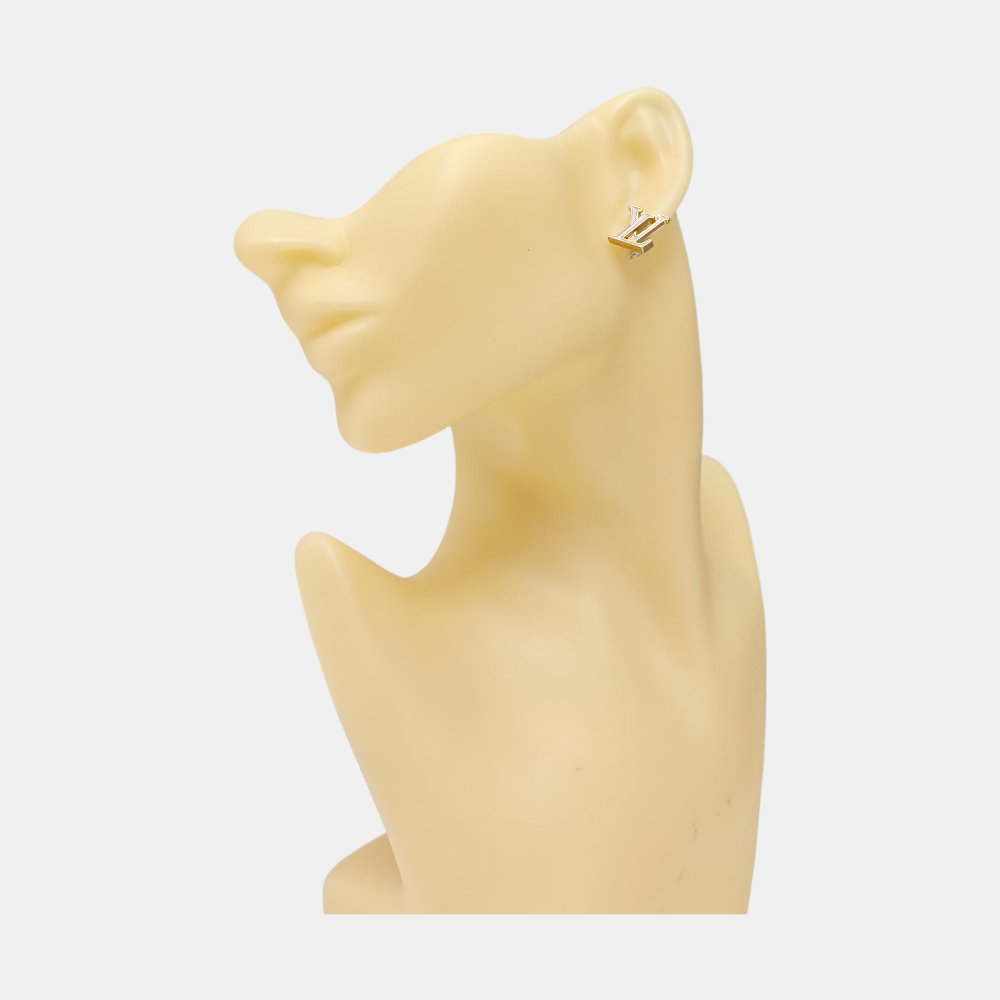 Metal Red Stud Earrings
