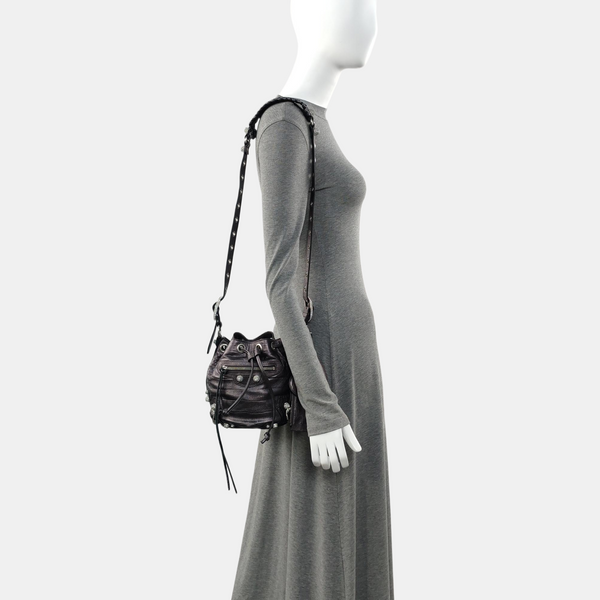 Le Cagole Mini Calfskin Gray