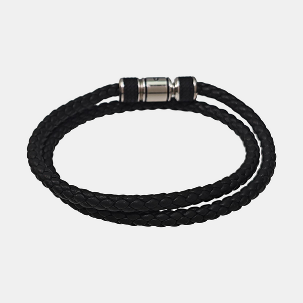 Leather Black Bangle