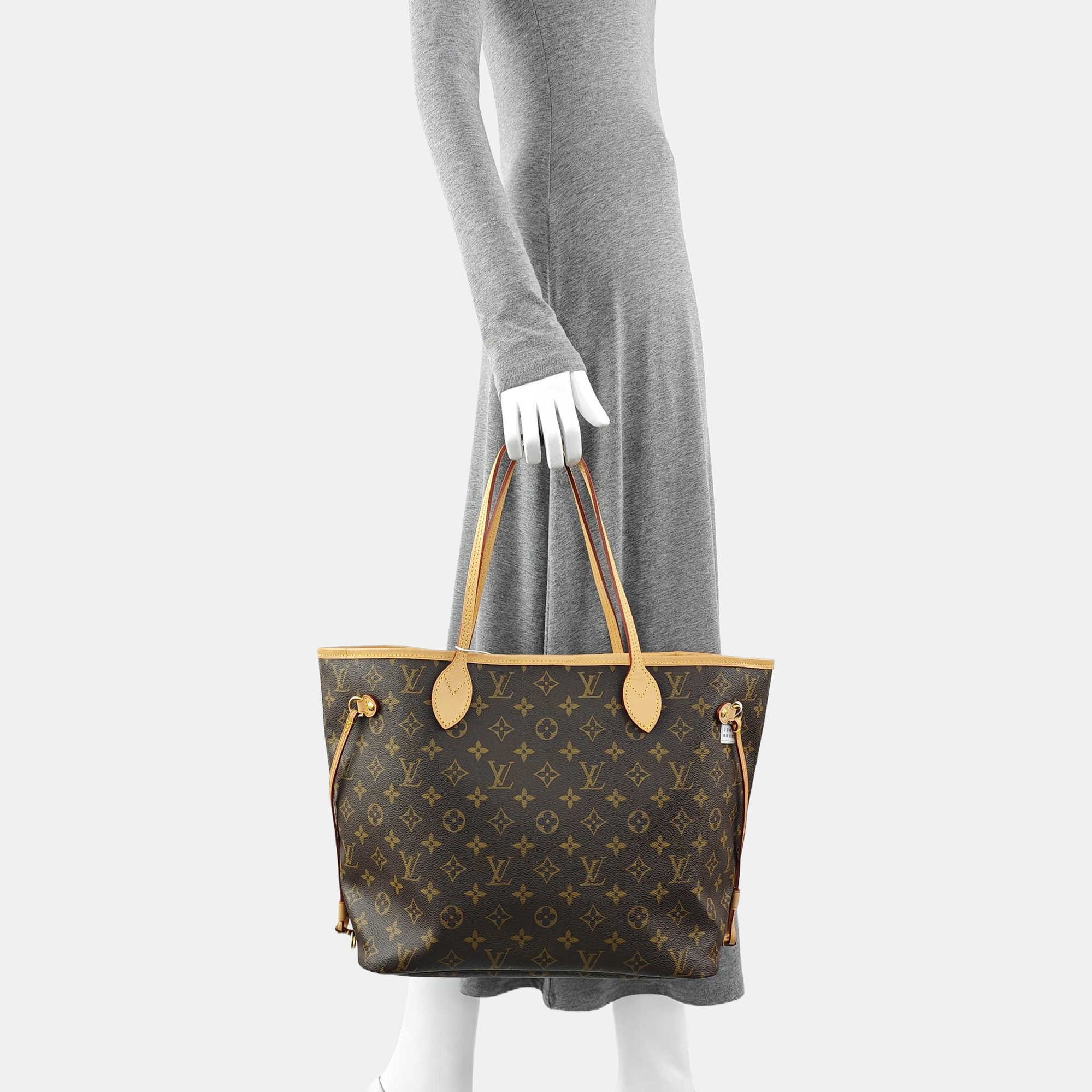 NEVERFULL MM Monogram Coated Canvas Brown