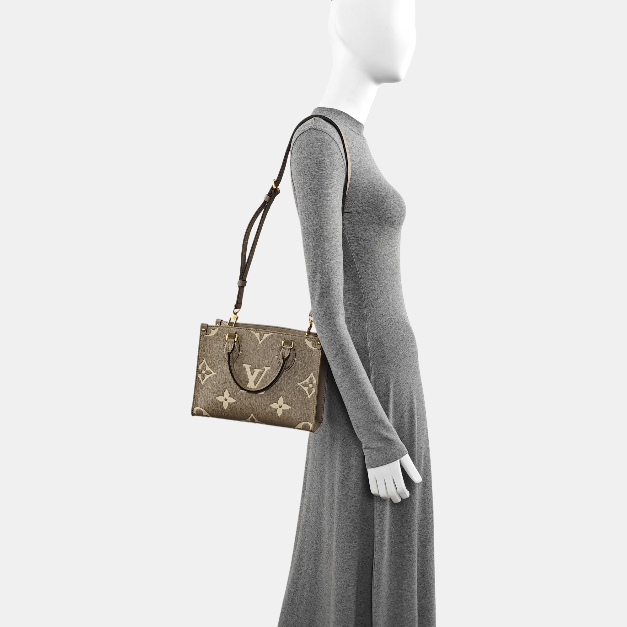 ONTHEGO PM Monogram Calfskin Gray