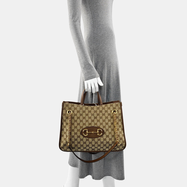 Horsebit 1955 Medium Monogram Canvas Brown