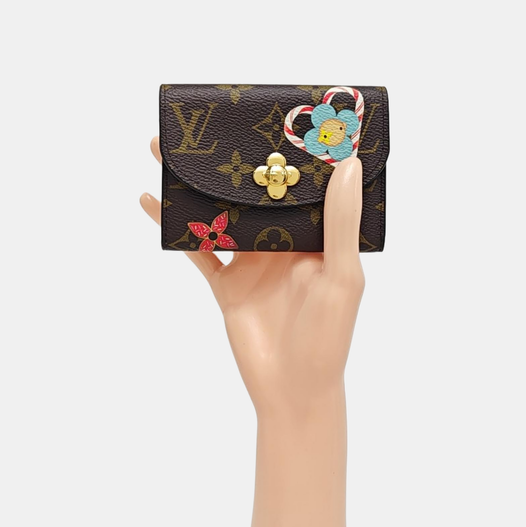 ROSALIE Monogram Coated Canvas Brown Card Holder