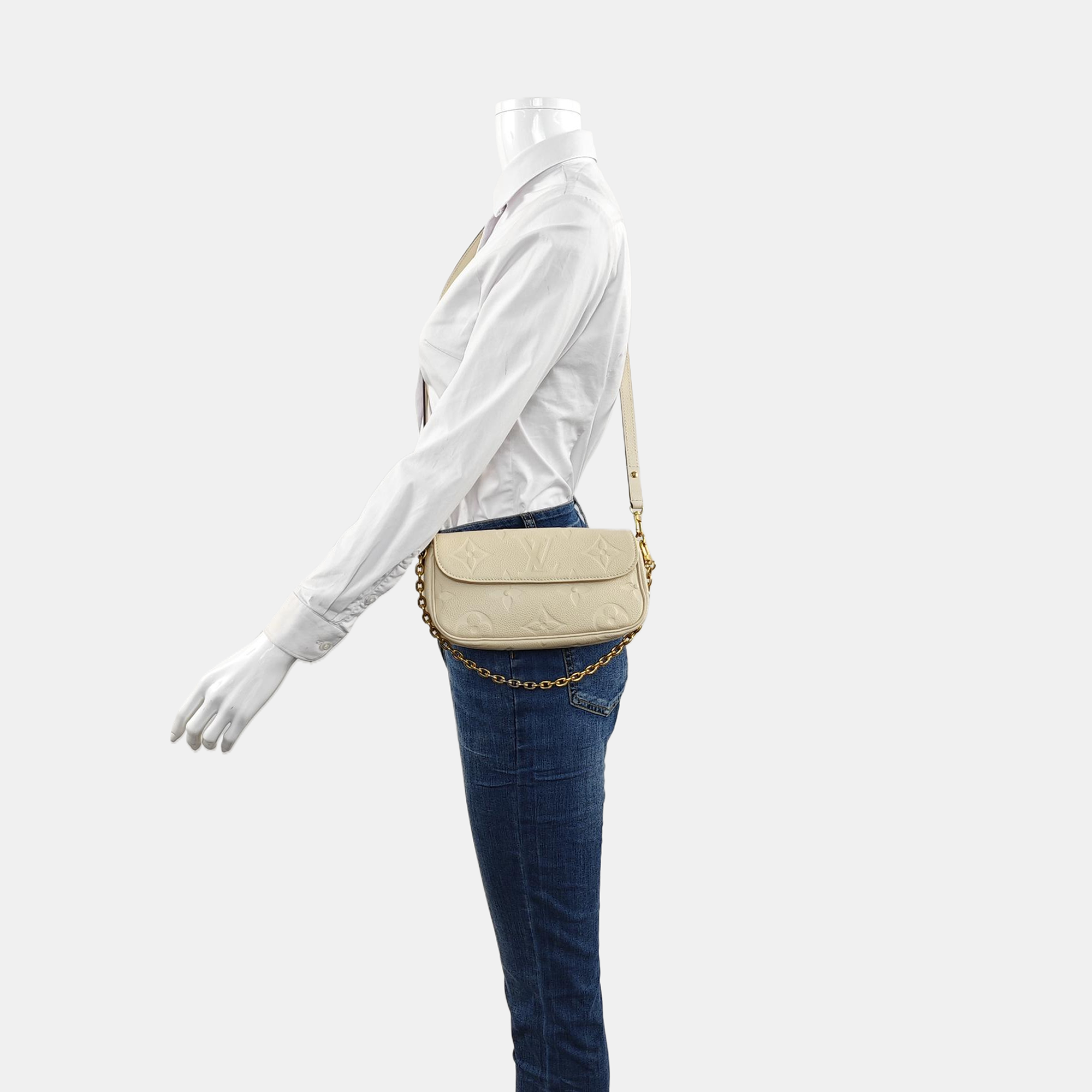 IVY Monogram Calfskin Beige